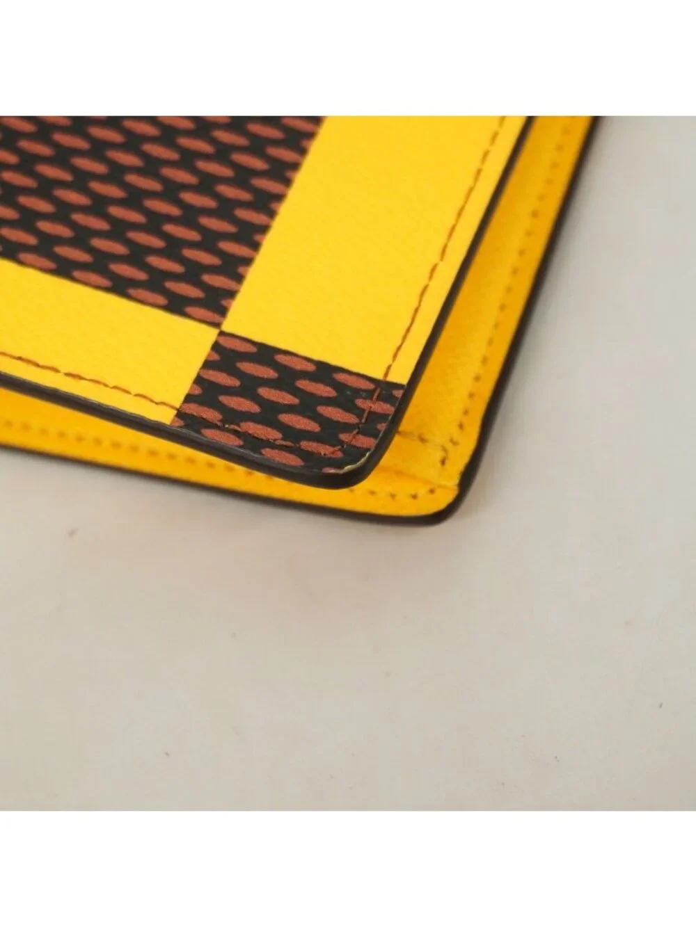Louis Vuitton Wallet Damier Pop Portefeuille Brazza NM Yellow Brown